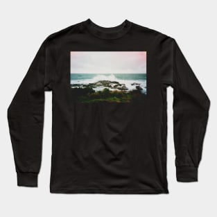 Film photo of a crashing wave at Bluff, New Zealand Long Sleeve T-Shirt